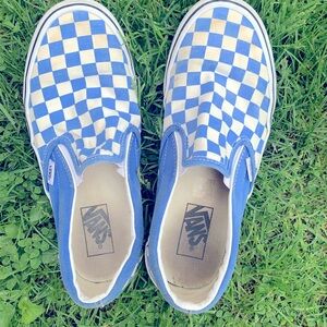 Vans checkerboard shoes blue